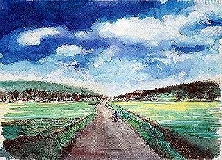 北海道の絵になる風景を描いた ますだふみおの水彩画作品集