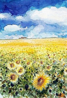 北海道の絵になる風景を描いた ますだふみおの水彩画作品集