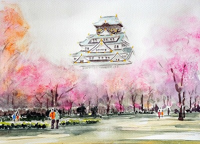 桜咲く大阪城